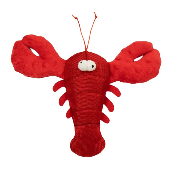 TrustyPup Tough 'N Fun Lobster Squeaky Plush Dog Toy, Chew