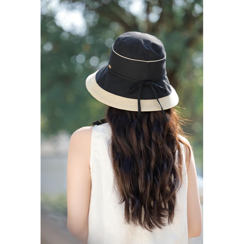 Women's Straw Hat, Black