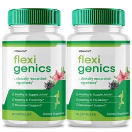 Flexigenics Capsules, Flexigenics Supplement Pills, Flexigenics - Maximum Strength, Flexi Genics Advanced Formula Pills, Flexi Genics All Natural Formula, Flexigenics Pills Reviews (2 Pack)