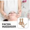 BIUDECO 3pcs Wooden Face Roller Set Convenient Massage Tool for