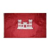 5x8 Embroidered Sewn Army Corps of Engineers Nylon Flag 5'x8'