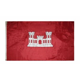 5x8 Embroidered Sewn Army Corps of Engineers Nylon Flag 5'x8' Grommets