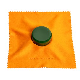 MI&VI Premium Dark Green Rosin for Violin, Viola, Cello Bows | Super Sensitive | Velvet Polish Cloth | Round Resin - By MIVI Music (Green)