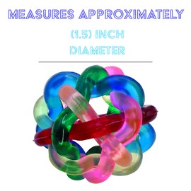 Mandarin Bird Toys by M&M 2147 Pk4 Small Nobby Balls - Bouncy Colorful Twisted Bird Foot Toys, Woven Design, Assorted Colors, Easy for Birds to Grab with Beak and Feet, Stuffable, Versatile