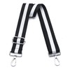 Wide Purse Strap Adjustable Replacement Crossbody Bag Strap Silver Hardware