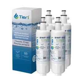 Tier1 RWF1052 ADQ36006101 Refrigerator Water Filter | Replacement for LG LT700P & Kenmore 9690 Fridge Filter - Up to 24 Months Supply | Easy Install | Odor Control | Clean & Great Tasting Water (4-pk)