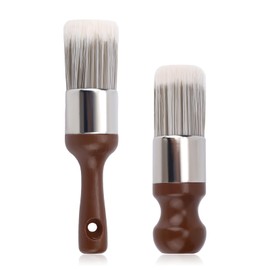 Goktvai 2pcs Furniture Salve Brush, Soft Bristles & Ergonomic Handle Leather and Wood Cleaner Brush Wax Cream Applicator Tool for Car Interiors & Home Cleaning Repair Maintenance