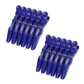 velvet london | 12PCS Crocodile Clips Hair | Professional Hair Clips For Styling | Sectioning Crocodile Hair Clips For Women Girls | Alligator Clips Hair Sectioning Clips for Salon Home Use | (Blue)
