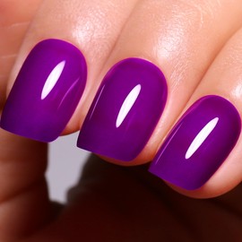 Ozzeal Gel Polish, 0.5 Fl Oz Deep Purple Nail Polish for Spring Summer - Soak Off LED UV Nail Art Starter for Manicure Salon DIY