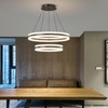 3 Ring Circular Modern LED Chandelier, Dimmable Pendant Light for