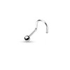PiercedOff Titanium Nose Screw with Ball Top - Thickness 20GA
