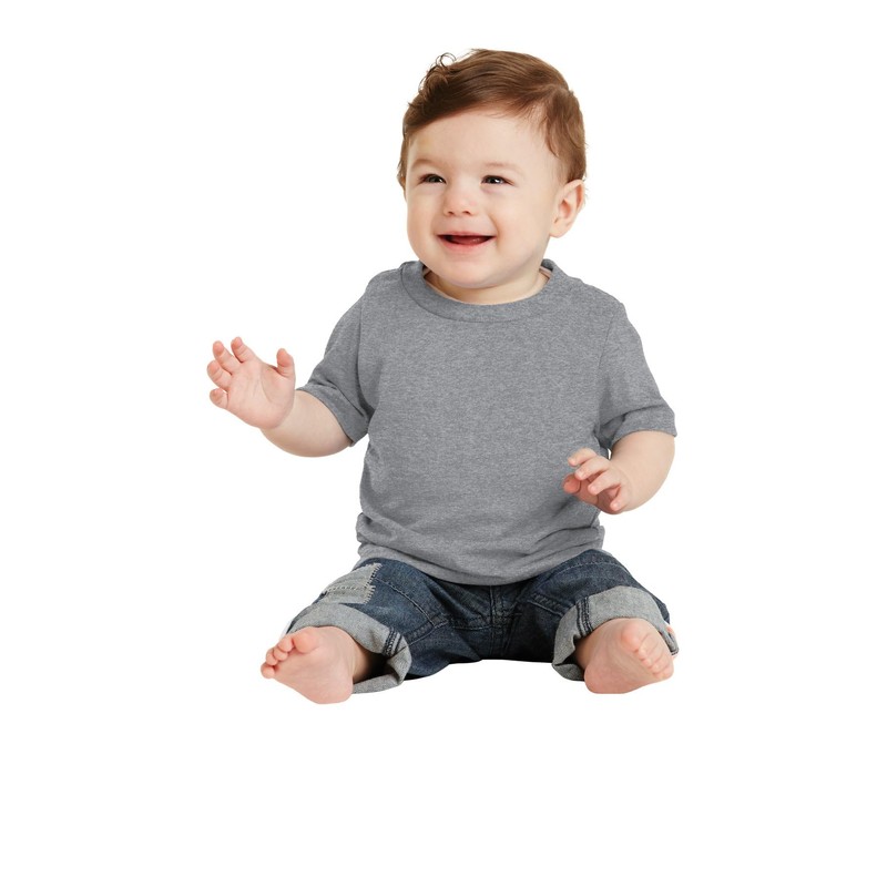 Precious Cargo Infant 5.4-oz 100% Indispensable Cotton T-Shirt, Aquatic Blue,