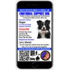 Just 4 Paws Custom Emotional Support ID Card with QR