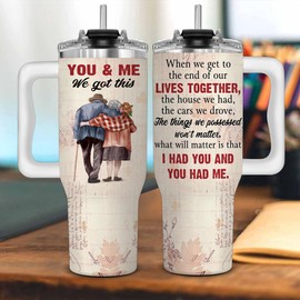 VUNVUT86 Christmas Tumbler For Wife, Husband - Wife Gifts - Husband Gifts - Valentine, Mothers, Fathers Day, Anniversary, Birthday Gifts For Couple, Grandma, Grandpa, Dad, Mom, Wifey, Hubby - Cup 40OZ