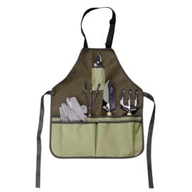 NIhtian Oxford Cloth Garden Apron Thickening Garden Tools Belt Multifunction Waterproof Wear resistant for Women Men (Green)