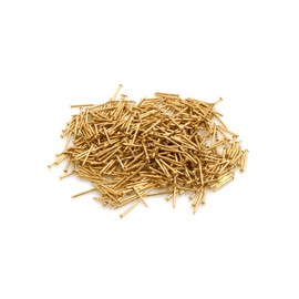 Design61 Round Head Nails 1.0 x 12 mm Brass Plated Iron 50 g Approx. 590 Pieces