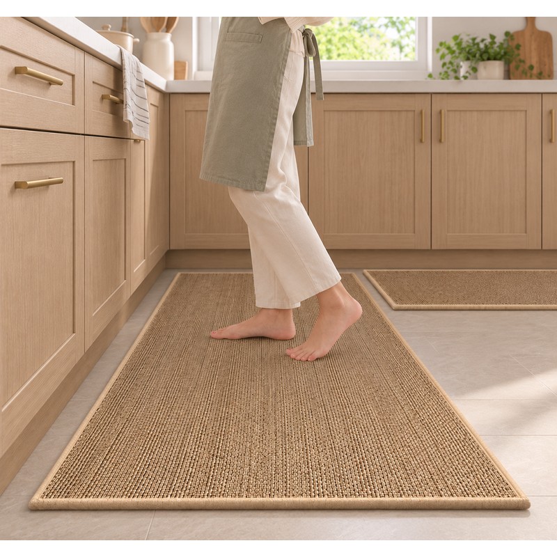 Washable Kitchen Runner Rug for Floor – Non-Slip Rubber Backed