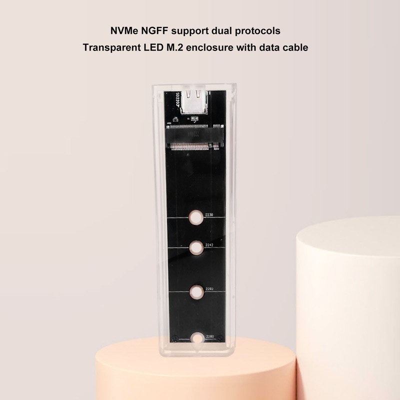 M.2 Nvme PCIE NGFF for SATA External Portable Enclosure Case