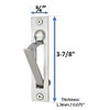 QCAA Solid Brass Edge Pull, 4", Antique Brass, 1 Pack,