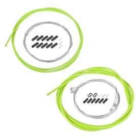 A ABSOPRO Bicycle Shifter Derailleur Cable and Brake Cable Housing Kit Green