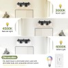 Matte Black 3-Light Bathroom Vanity Light Clear Glass Shade with
