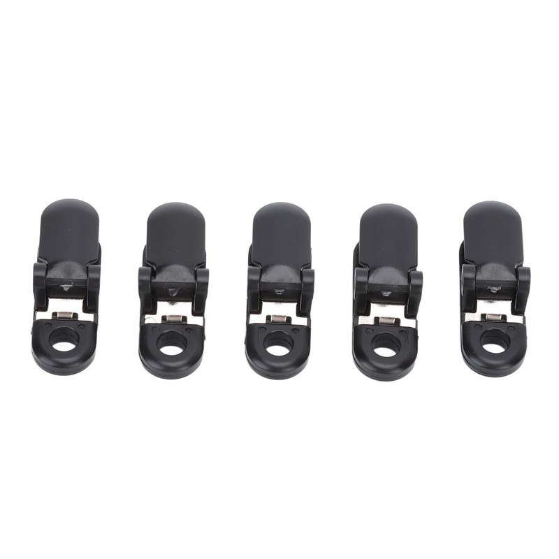 20pcs Hearing Aid Lanyard Clip Black ABS Clip Replacement Accessory