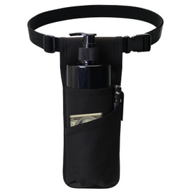 Bolsa para botella de masaje, funda para aceite de masaje, funda para loción, terapeuta de masaje, funda para aceite de masaje, loción para masaje (TH-XJ1kd-negro)