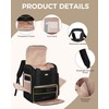 BAFAMYE Large Travel Makeup Bag with 2 Removable Case, Dual-Shoulder