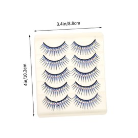 TOVINANNA 5pairs Exaggerated Fake Eyelashes with Diamonds for Costume Makeup Vibrant Soft and Reusable Eyelashes for Stage and Parties