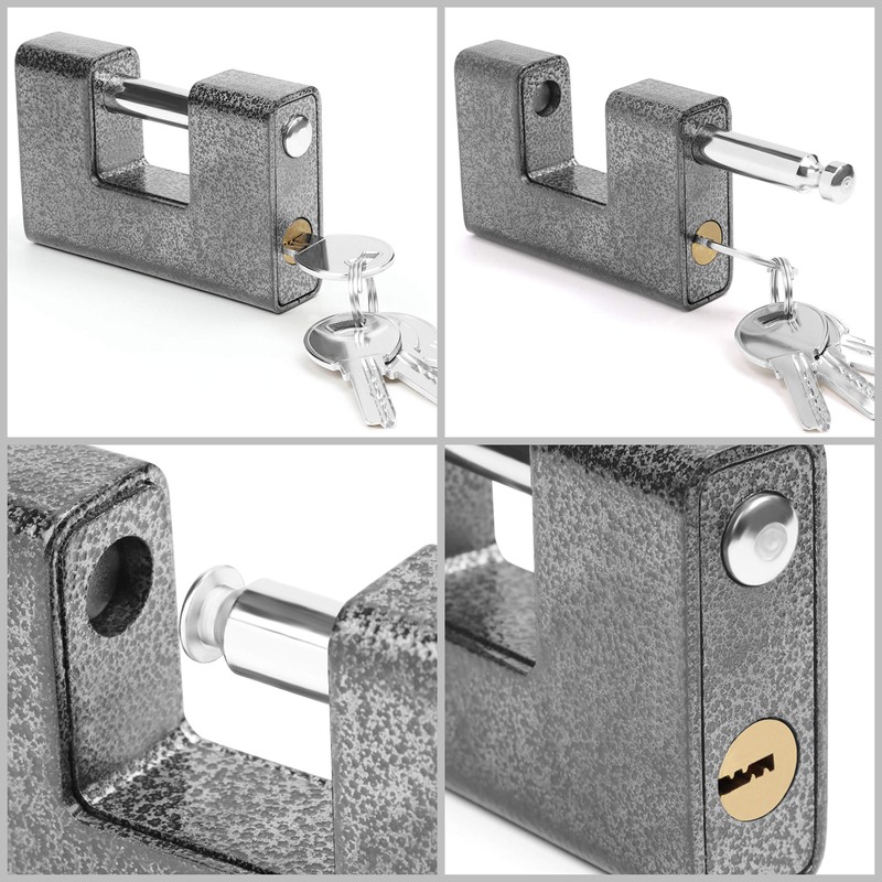 Kurtzy Heavy Duty Steel Lock with 8 Keys - Protects