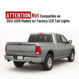 HECASA LED Taillight Compatible with 2009-2018 Dodge Ram 1500 2010-2018 Dodge Ram 2500 3500(Smoked Lens+Black Housing) Tail Lights Tail Lamp Brake Light