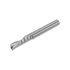 EMSea O Flute Downcut Spiral Rouer Bits 1/4 Inch 22mm Cutting Length for Aluminum Plastic Acrylic Wood MDF PVC