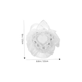 FELTECHELECTR Lace Ring Box Heart Shape Wedding Ring Holder for Wedding Party Decorations