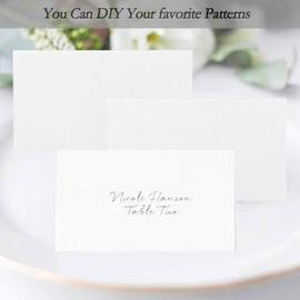 BetterJonny - 120 carte da posto, colore: bianco, per matrimonio, porta nome, tavolo, cartoni posizionamento, biglietti di nome di compleanno, carta da tavolo, per ricevimenti, feste, eventi