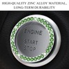 JUSTTOP 2PCS Car Bling Crystal Rhinestone Engine Start Ring Decals,