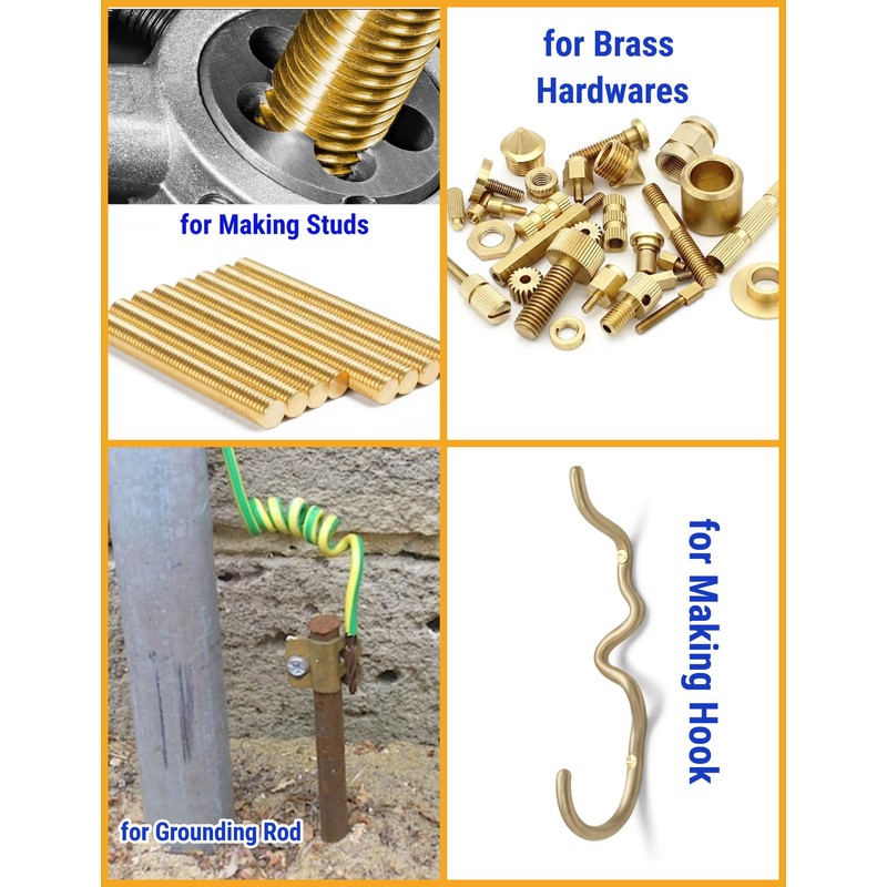 Coolneon Brass Rods 1.5, 2, 2.5, 3, 4, 5, 6,