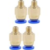 Pneumatic Push-in Fitting M6 to 4 mm Pack of 4