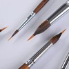 Watercolor Brushes Professional, Fuumuui 6Pcs Extended Needle Point Brushes Synthetic