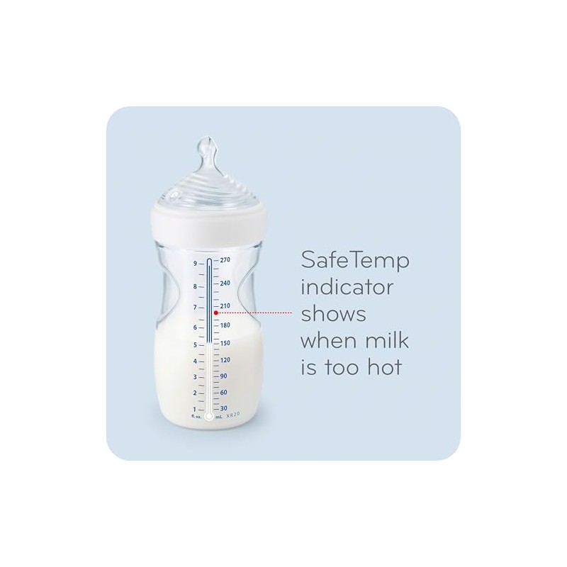 NUK Simply - Biberones naturales con set de regalo SafeTemp