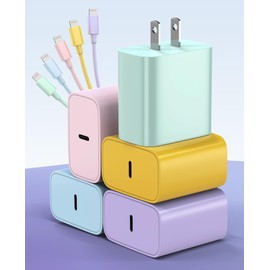 FEEL2NICE Type C Wall Charger Block with 2 Pack [6FT&10FT] Long USB C to Lightning Cable for Phone 14/13/12/12 Pro Max/11/Xs Max/XR/X,Pro Green