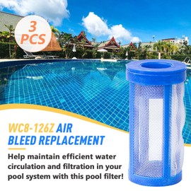 3 Pcs WC8-126Z Air Bleed Replacement Kit Made for Pentair Sta-Rite Posi-Flo II PTM, Compatible Well with Sta-Rite Posi-Flo II PTM Series Cartridge Filter