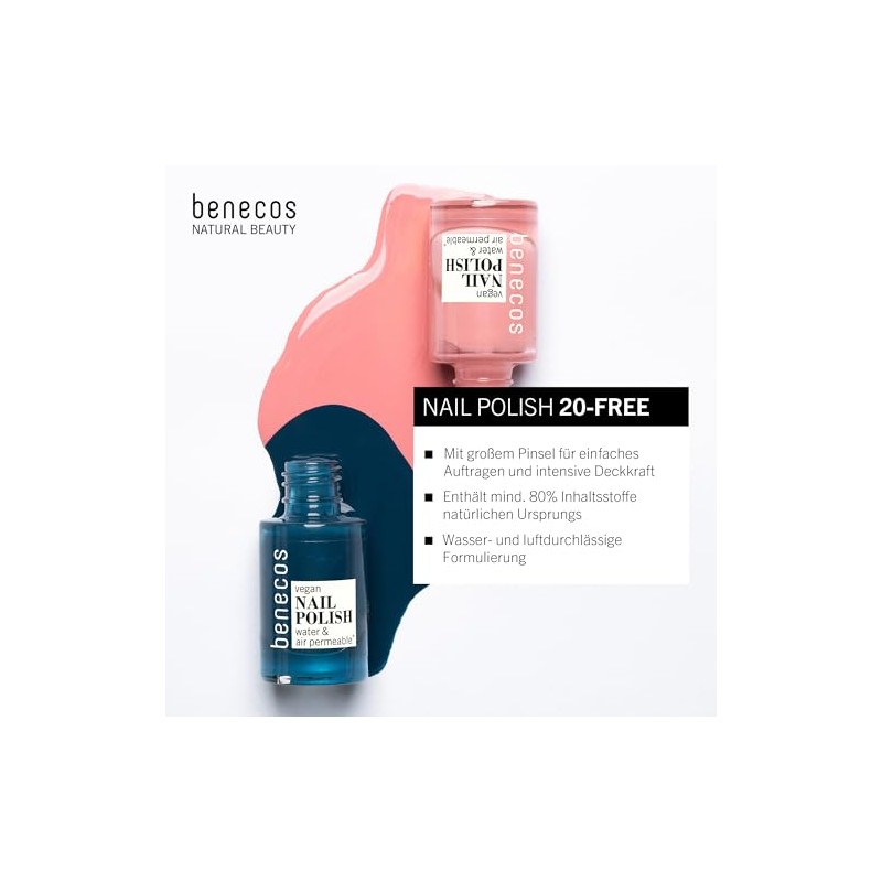 Benecos 20-Free Vegan Nail Polish Lovely Lavender - Plant-Based Nail