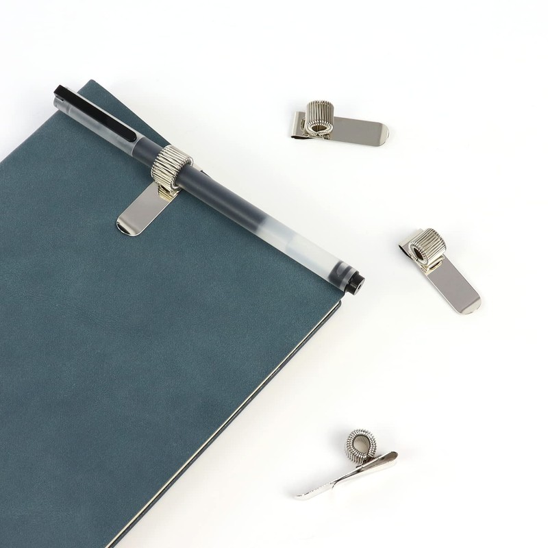 Pen Holder Clips with Adjustable Spring Loop Pen Marker Clip