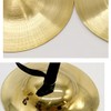 2 Pairs Brass Finger Cymbals Hand Drums with Elastic Bands