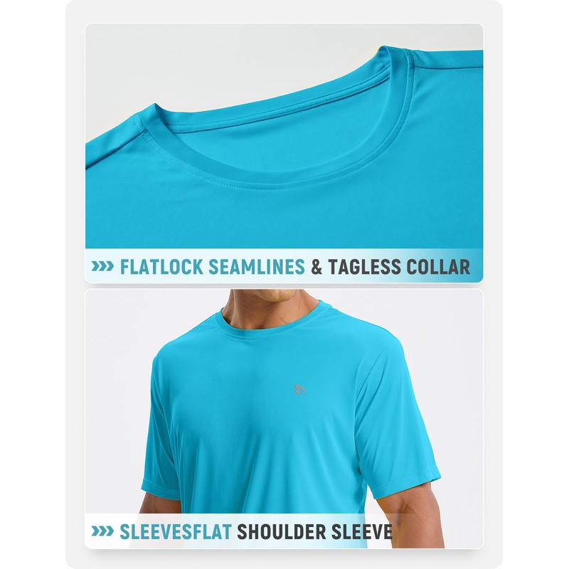 BALEAF Men's Running Hiking T Shirts UPF 50+ Quick-Dry Tops