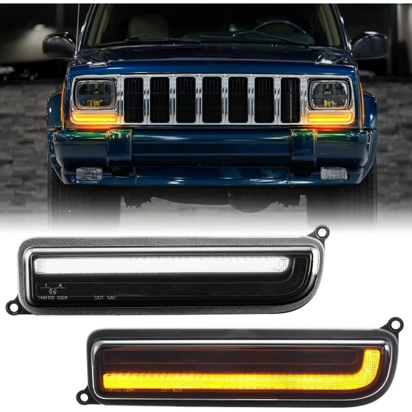 sp 2x For 1997-2001 Jeep Cherokee XJ LED Front Corner