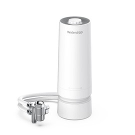 Waterdrop Water Filter for Sink Faucet, 4000 Gallons Countertop Water Filter System and Filter Life Reminder, Reduces Heavy Metals, Bad Odor, and 99% Chlorine, WD-CTF-06 (1 Filter)