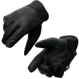 Milwaukee Leather Men's Leather Motorcycle Riding Hand Gloves - Color: MG7522-BLACK, Size: Large