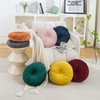 Teieas Velvet Round Throw Pillow Pleated Round Pillow Cushion Decoration