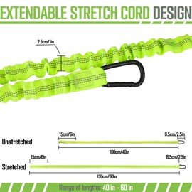 2 Pack Kayak Paddle Leash, Paddle Board Leash Fishing Lanyard Tool Tether with Carabiner Kayaking Accessories for Canoe Boat Inflatable Paddle Board (Green)